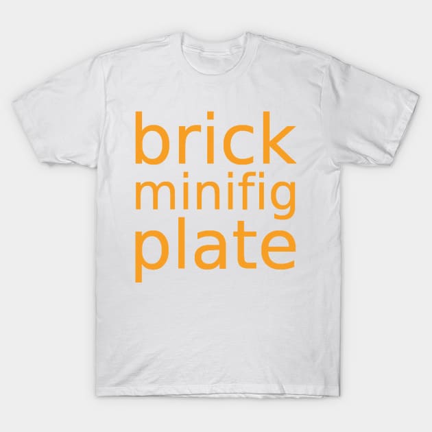 brick minifig plate T-Shirt by ChilleeW